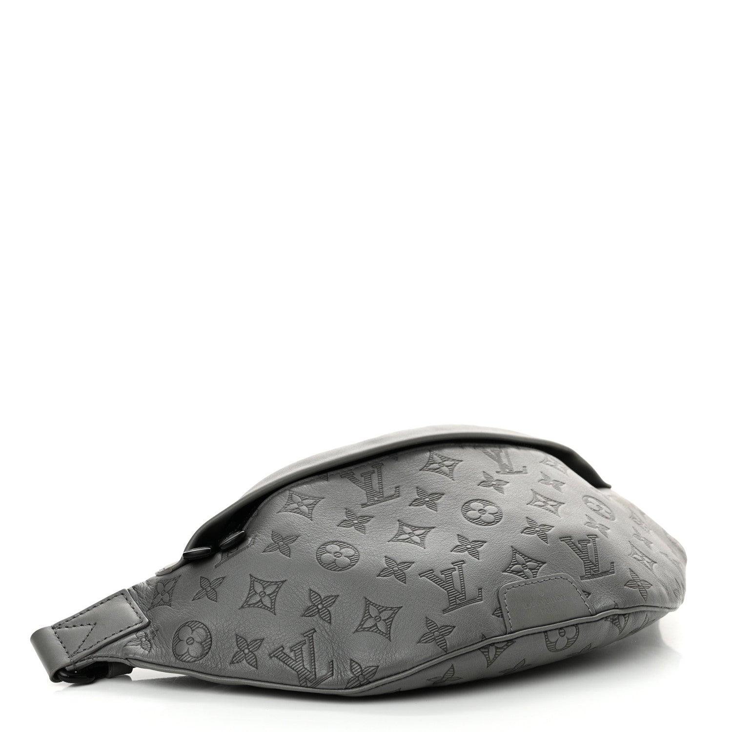 Louis Vuitton Calfskin Monogram Shadow Discovery Bumbag PM Gray 4 of 10