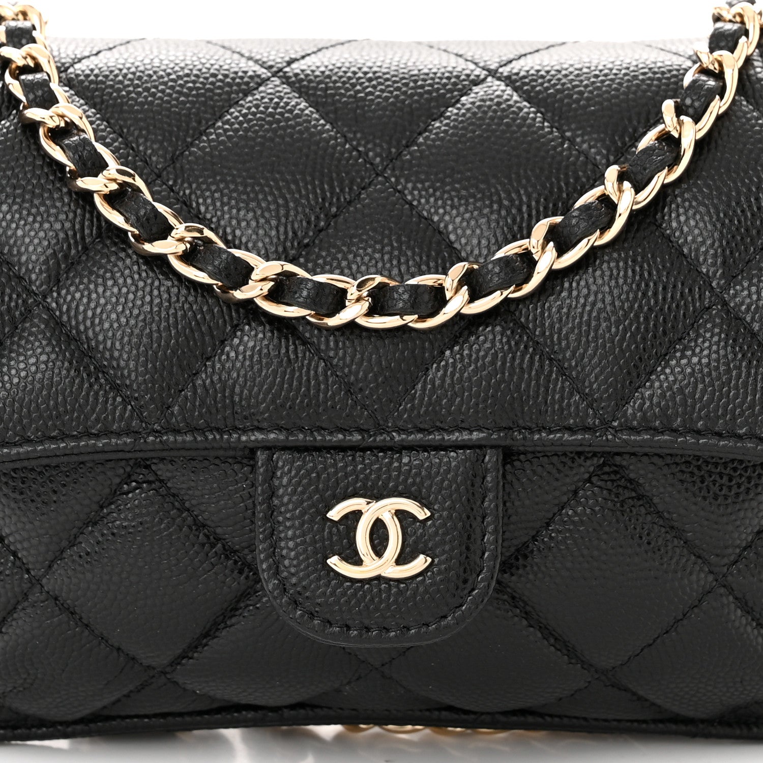 Chanel Caviar Fabric Graffiti Foldable Tote Bag With Chain Black Multicolor 13 of 18