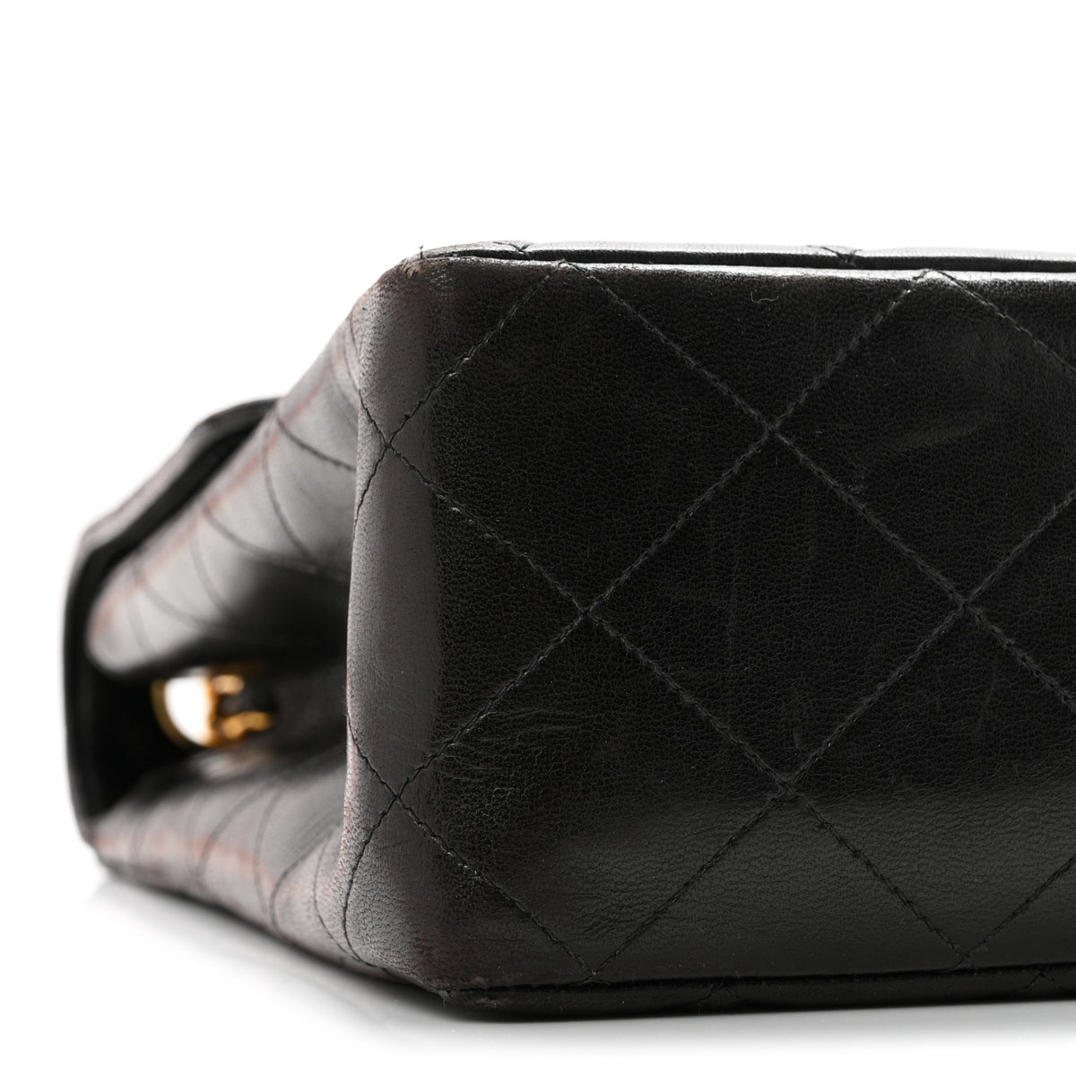 Lambskin Quilted XL Jumbo Single Flap Black