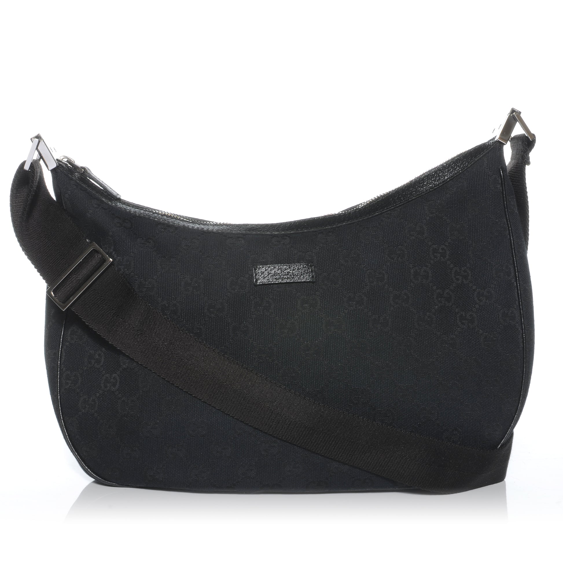 Gucci Monogram Messenger Bag Black 1 of 9