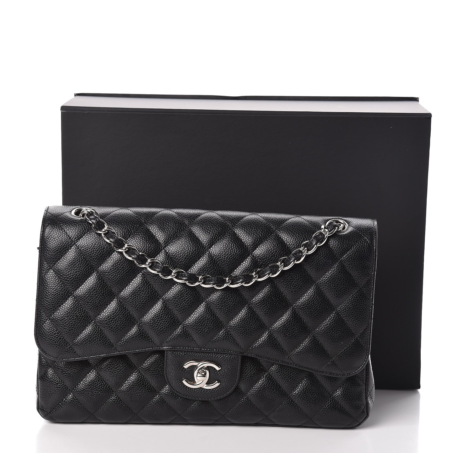 Chanel Caviar Quilted Jumbo Double Flap Black 11 of 11