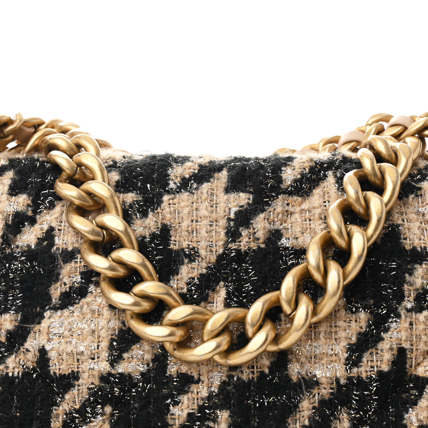 Chanel Tweed Maxi Chanel 19 Flap Beige Black 8 of 10