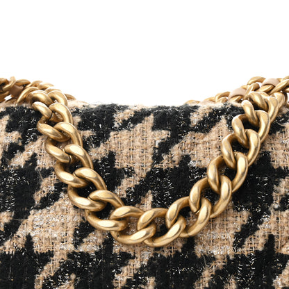 Chanel Tweed Maxi Chanel 19 Flap Beige Black 8 of 10