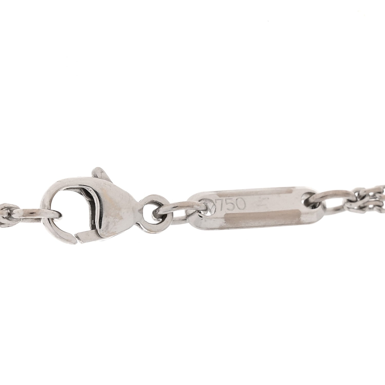 Chopard 18K White Gold Diamond Happy Spirit Three-Ring Pendant Necklace 6 of 8