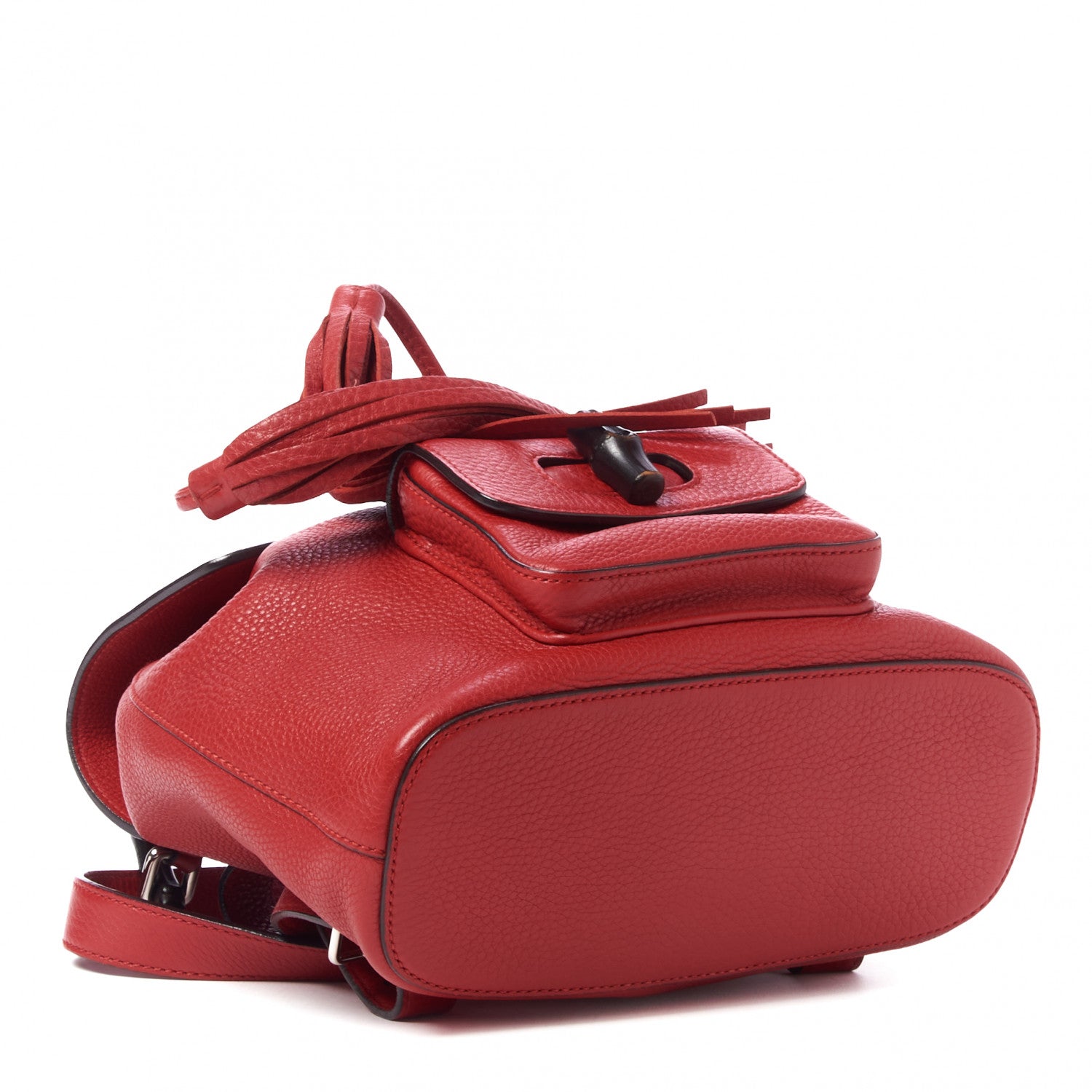 Gucci Calfskin Small Bamboo Backpack Red 3 of 9