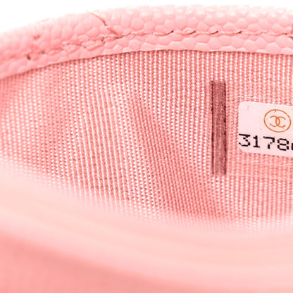 Chanel Caviar Quilted Card Holder Pink 8 of 9