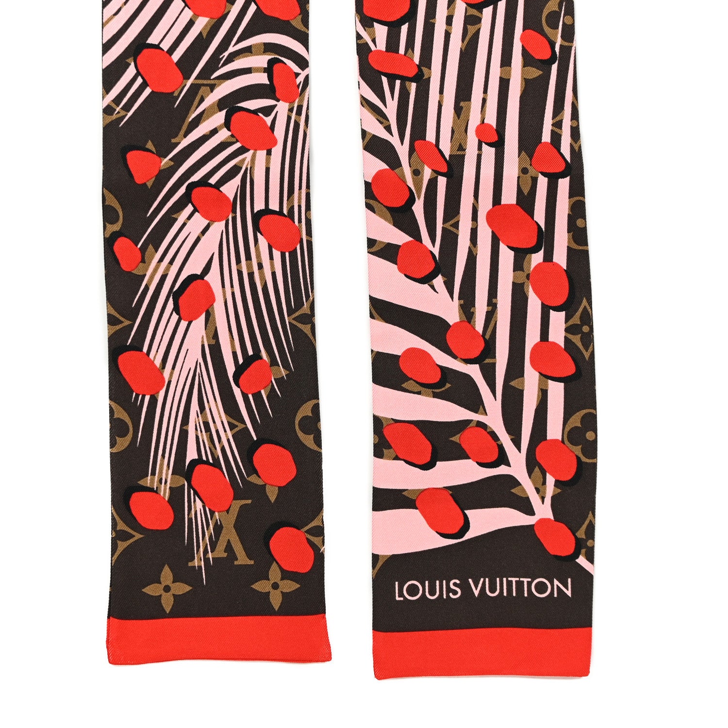 Louis Vuitton Silk Monogram Jungle Dots Bandeau Sugar Pink Poppy 3 of 5