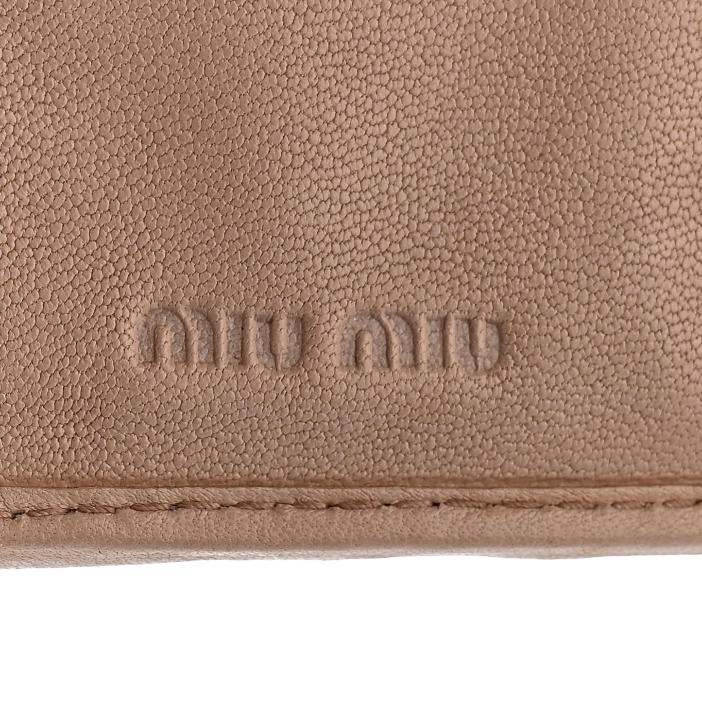 Nappa Matelasse Flap Tri-Fold Wallet Cammeo