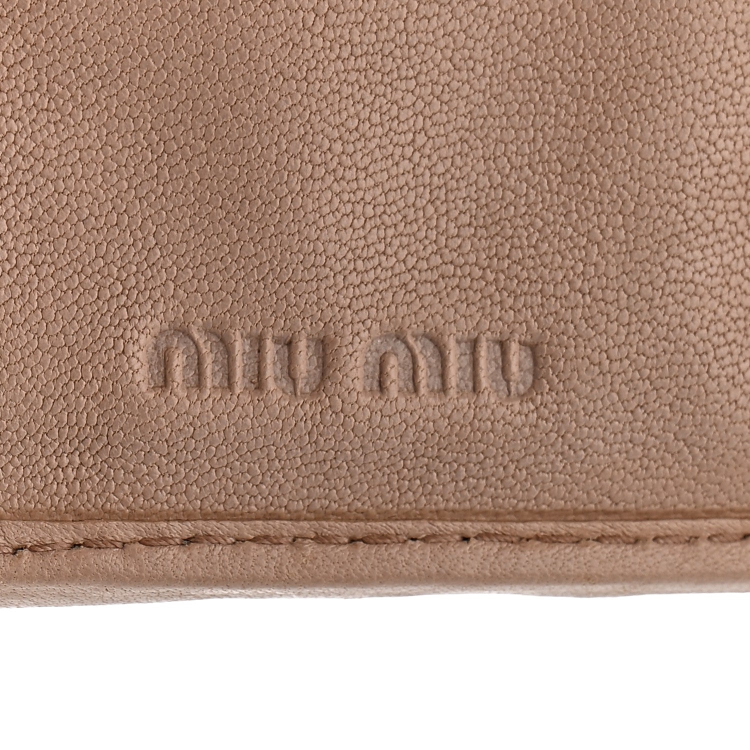 Miu Miu Nappa Matelasse Flap Tri-Fold Wallet Cammeo 7 of 10