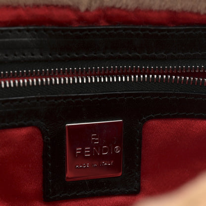 Fendi Rabbit Fur Striped Baguette Multicolor 5 of 11