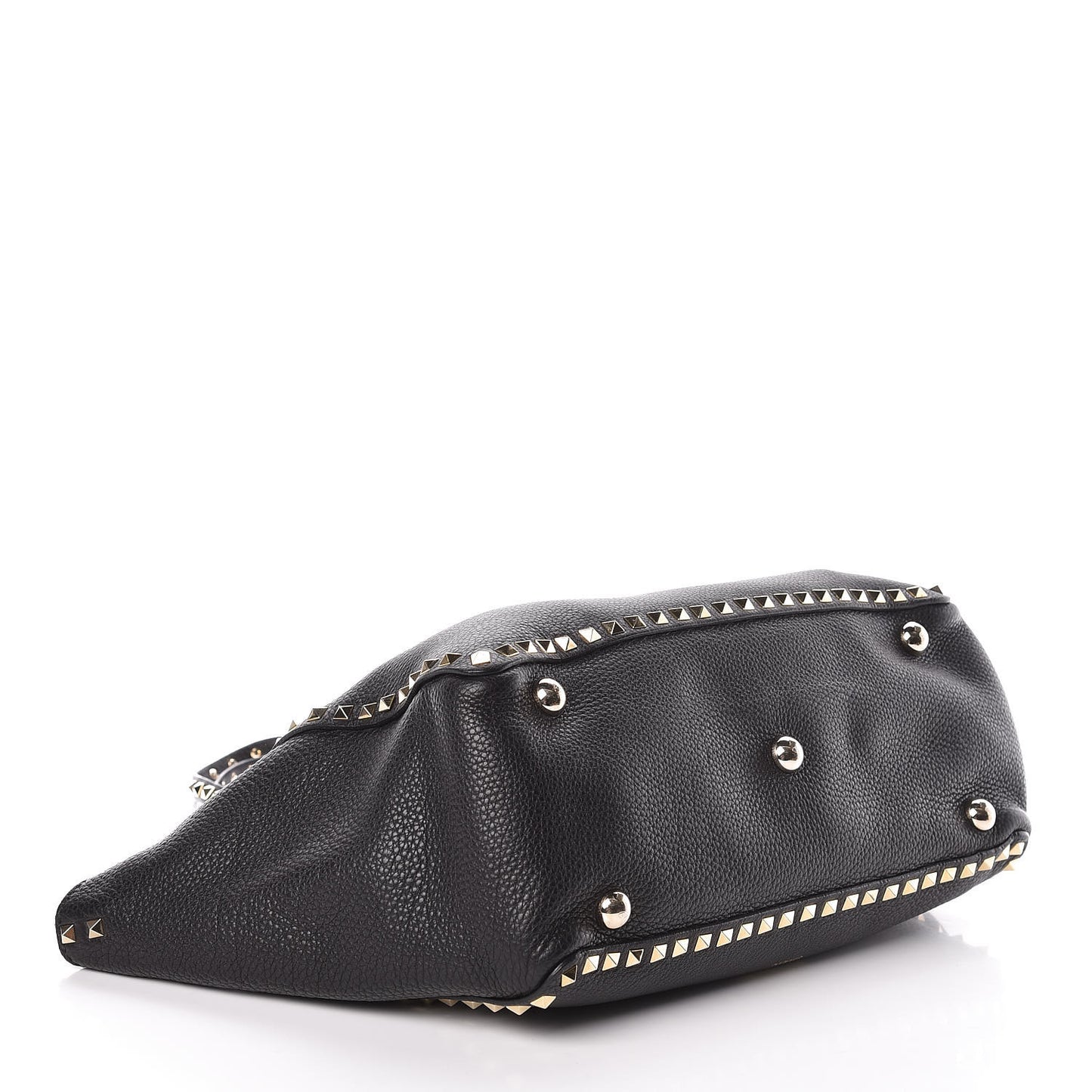 Alce Printed Calfskin Medium Rockstud Tote Black