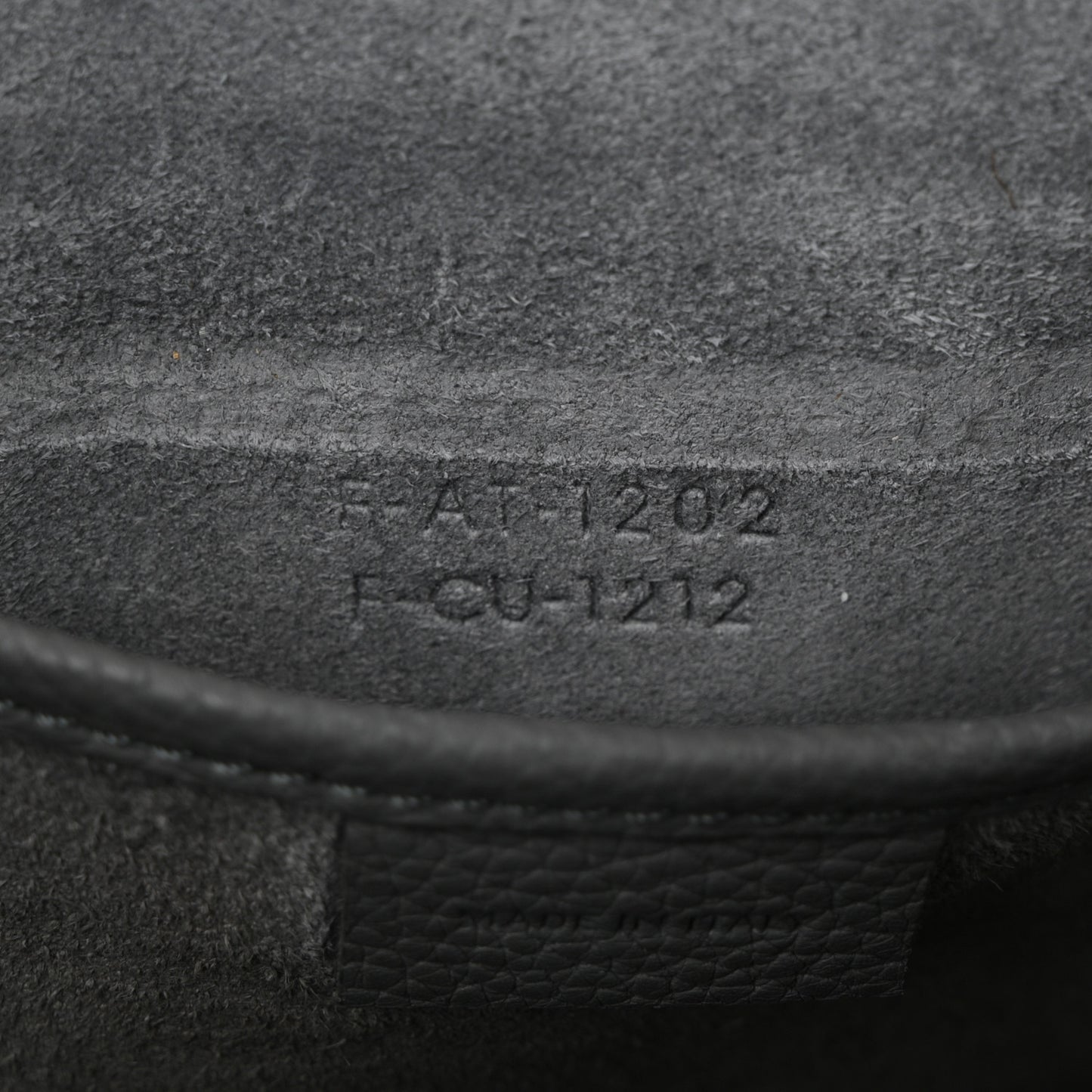 Drummed Calfskin Nano Luggage Kohl