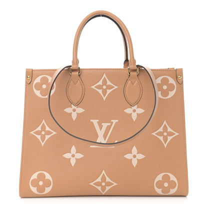 Louis Vuitton Empreinte Monogram Giant Onthego MM Arizona Creme 1 of 9