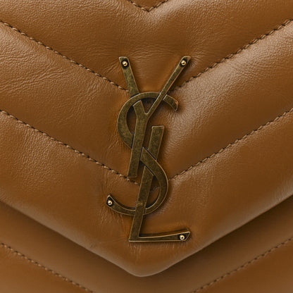 Saint Laurent Calfskin Y Quilted Monogram Small Loulou Chain Satchel Dark Natural 11 of 11