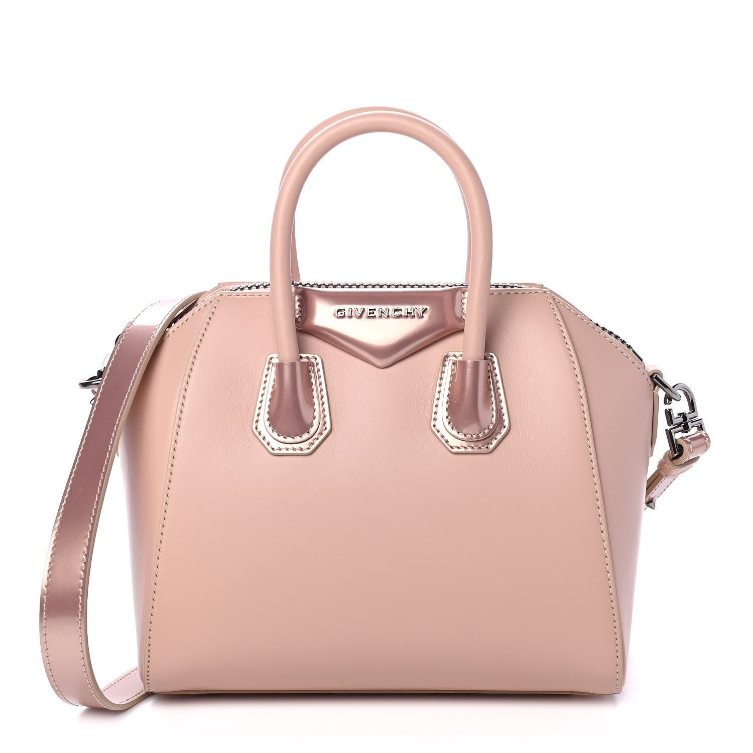 Givenchy Metallic Calfskin Mini Antigona Light Pink 1 of 4