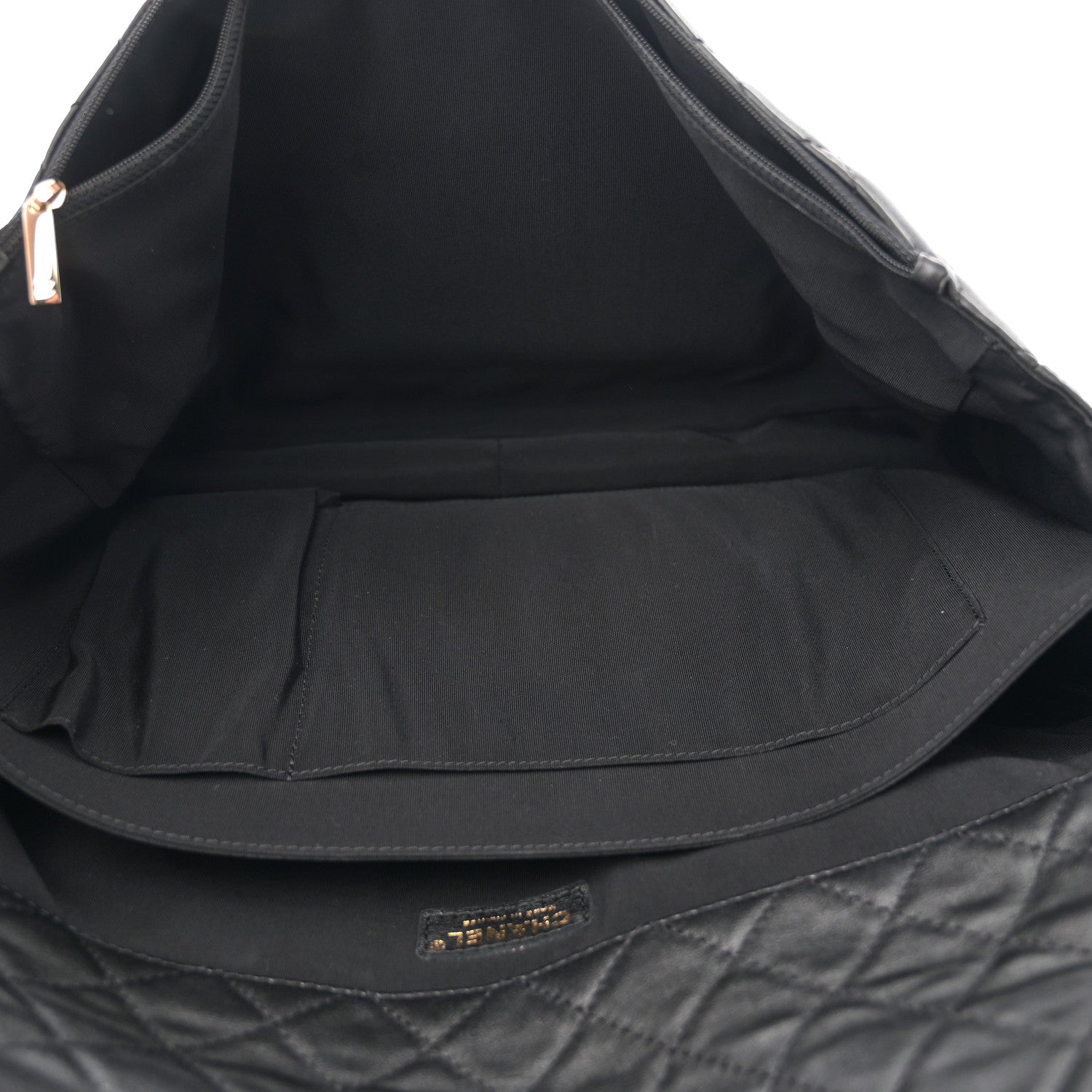 Chanel Calfskin Quilted XXL Travel Flap Bag Black 5 of 11