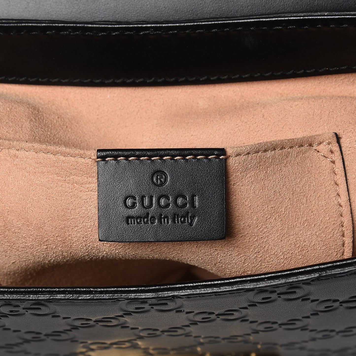 Guccissima Web Medium Padlock Messenger Shoulder Bag Black