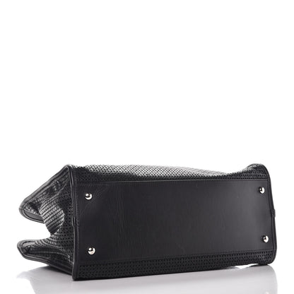 Chanel Calfskin Perforated Up In The Air Tote Black 5 of 11