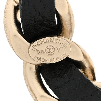 Chanel Lambskin CC Chain Brooch Black Gold Multicolor 4 of 5