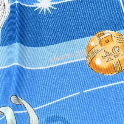 Hermes Silk Chorus Stellarum Scarf 70 Gris Perle Bleu Azur 3 of 9