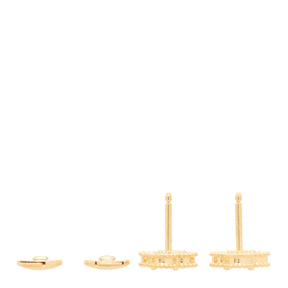 Van Cleef & Arpels 18K Yellow Gold Black Onyx Sweet Alhambra Earrings 3 of 5
