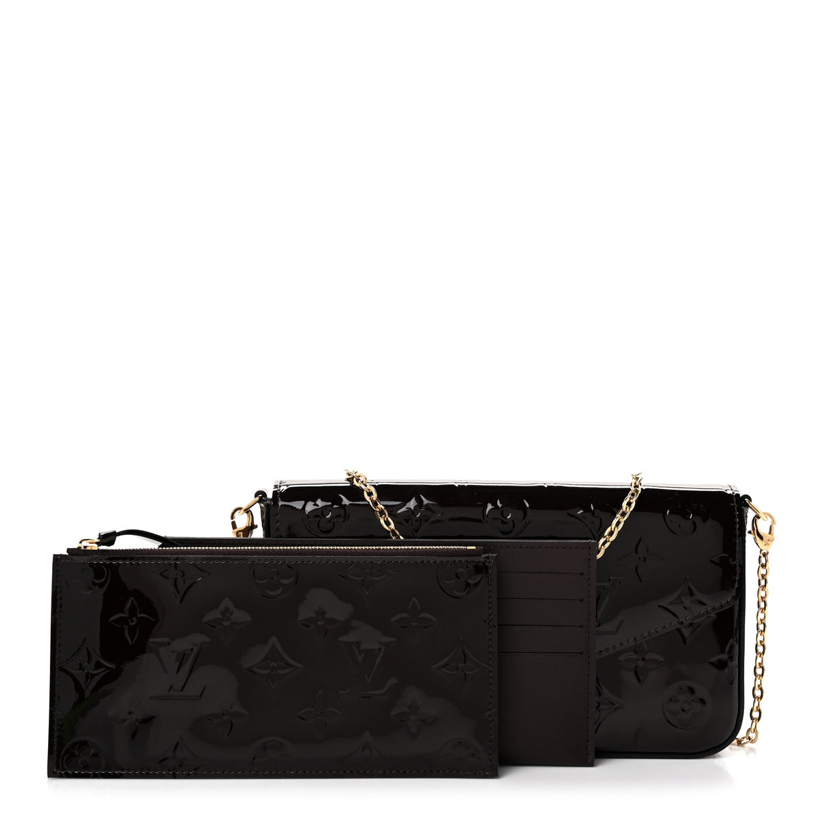Vernis Pochette Felicie Chain Wallet Amarante
