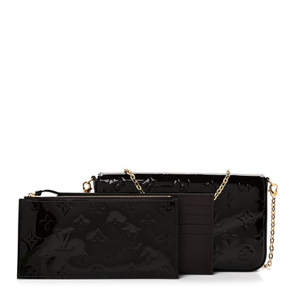 Louis Vuitton Vernis Pochette Felicie Chain Wallet Amarante 3 of 12