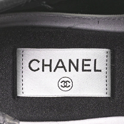 Chanel Velvet Calfskin Mixed Fibers CC Sneakers 39.5  Black 8 of 9