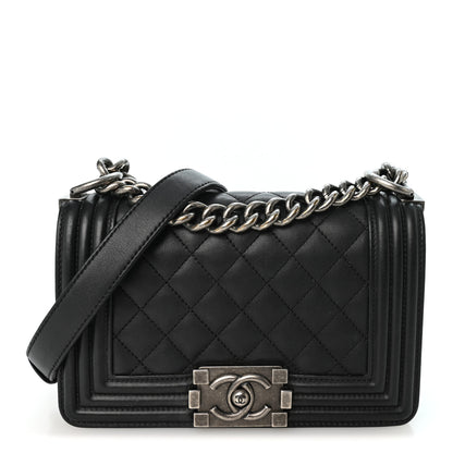 Chanel Lambskin Quilted Small Boy Flap Black 1 of 10