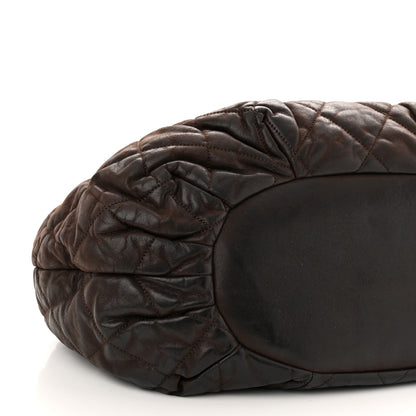 Chanel Iridescent Calfskin Quilted Large In The Mix Tote Dark Brown 9 of 12