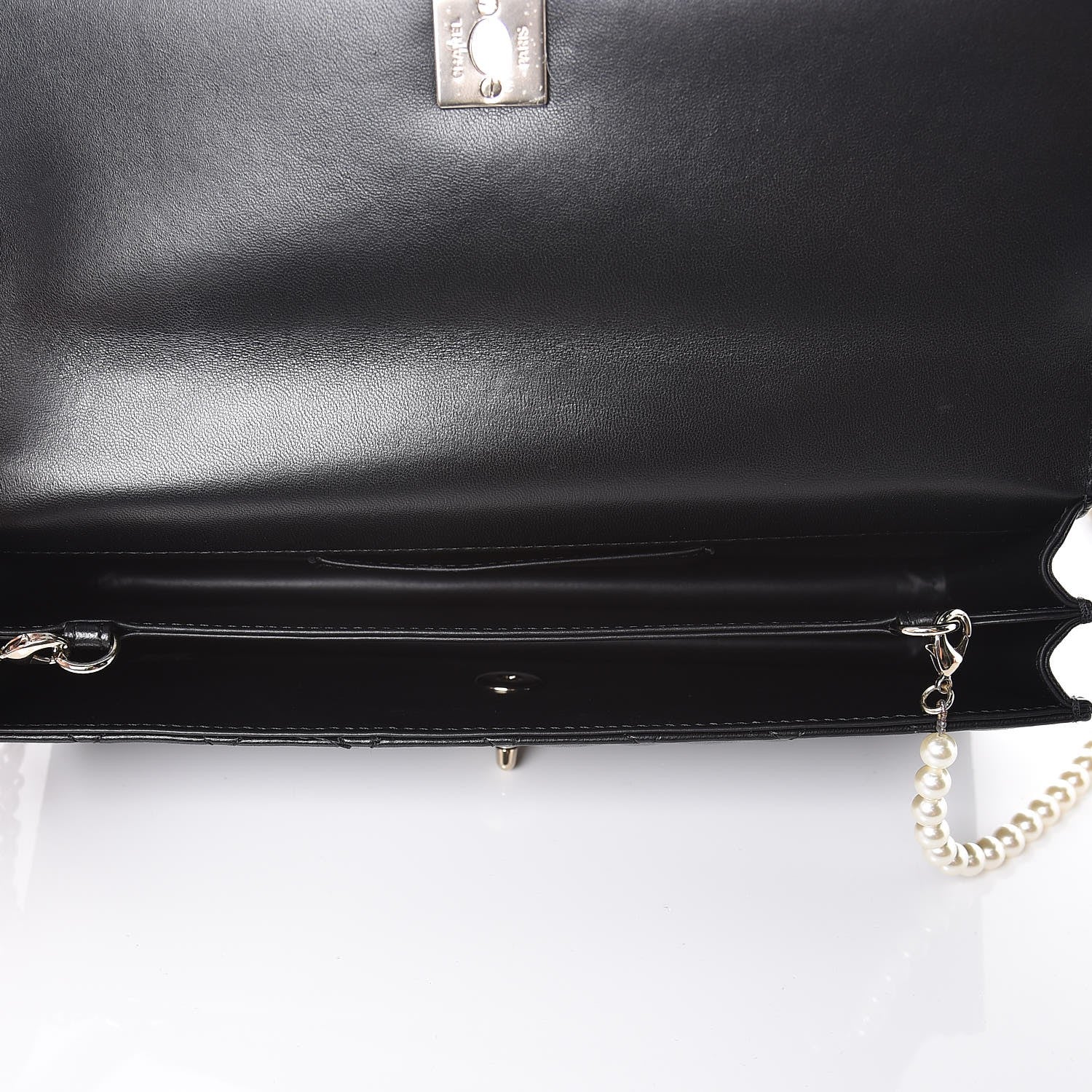 Chanel Lambskin Quilted Fantasy Pearls Evening Flap Black 5 of 8