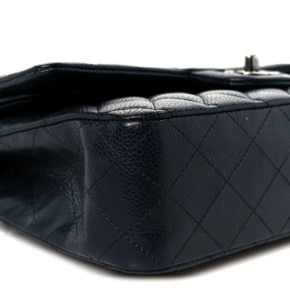 Chanel Caviar Quilted Medium Double Flap Navy 9 of 10