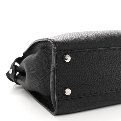 Fendi Cuoio Romano Alcantara Selleria Medium Peekaboo Iconic Satchel Black Mou Fallad 9 of 10