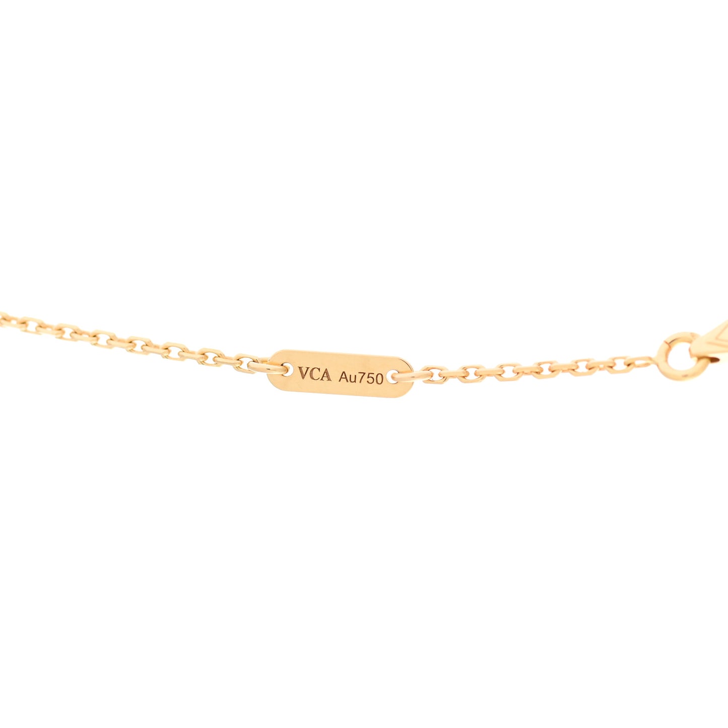18K Yellow Gold Mother of Pearl Sweet Alhambra Pendant Necklace