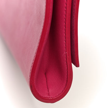 Saint Laurent Calfskin Classic Y Ligne Clutch Fuchsia 29 of 29