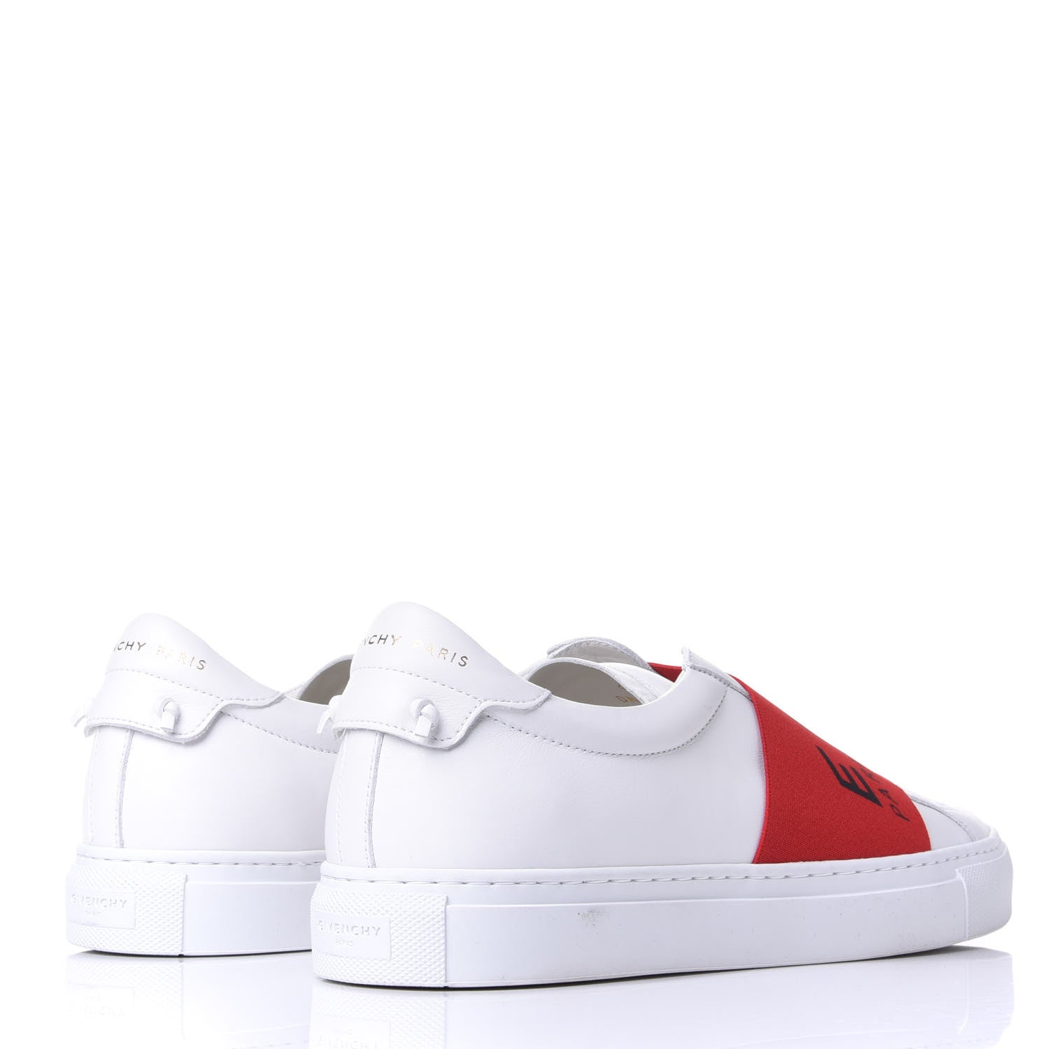 Givenchy Calfskin Band Logo Mens Urban Street Sneakers 42 White Red 4 of 11