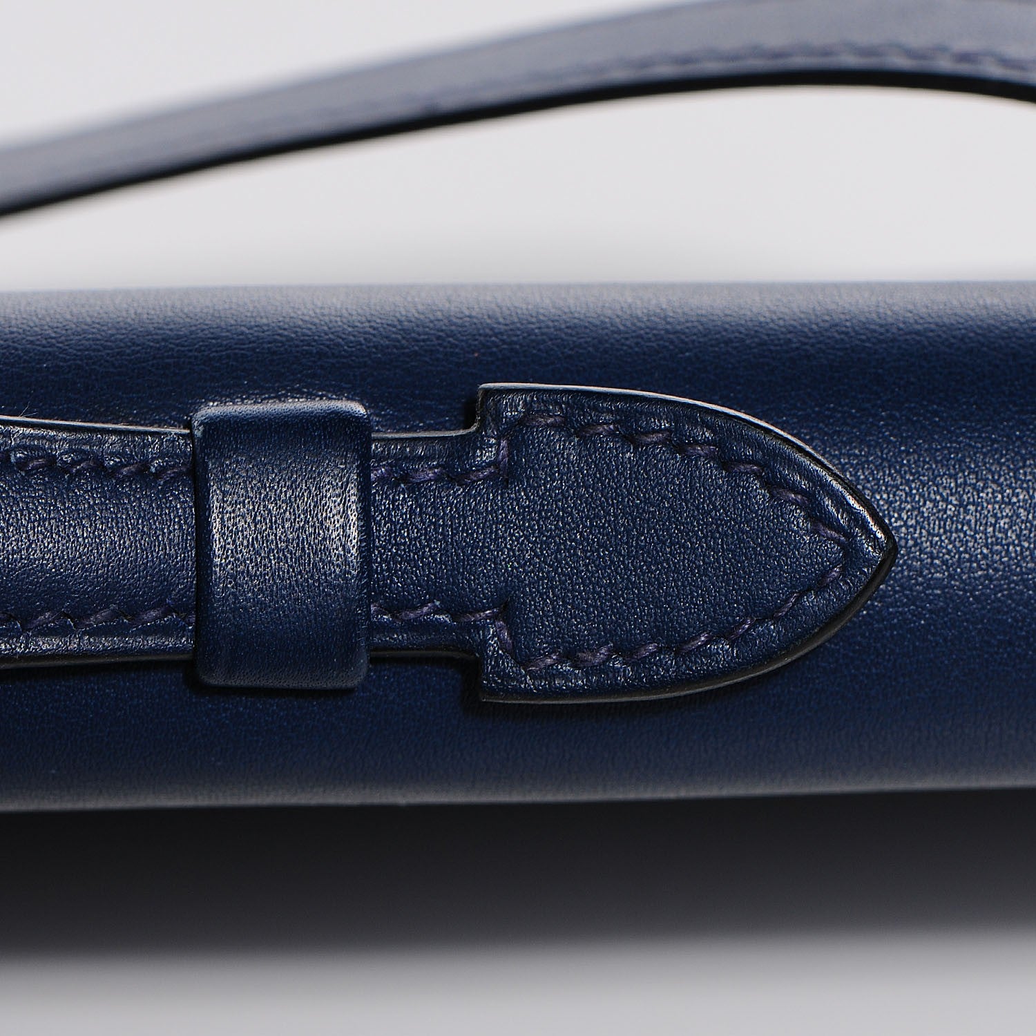 Hermes Swift Kelly Cut Clutch Pochette Bleu De Malte 12 of 17