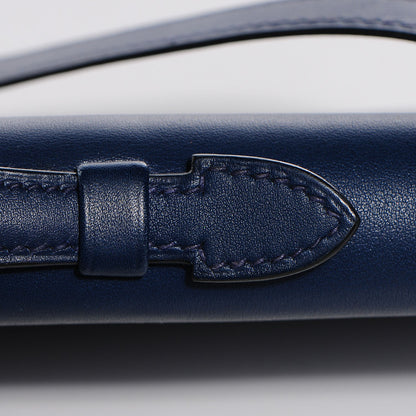 Hermes Swift Kelly Cut Clutch Pochette Bleu De Malte 12 of 17