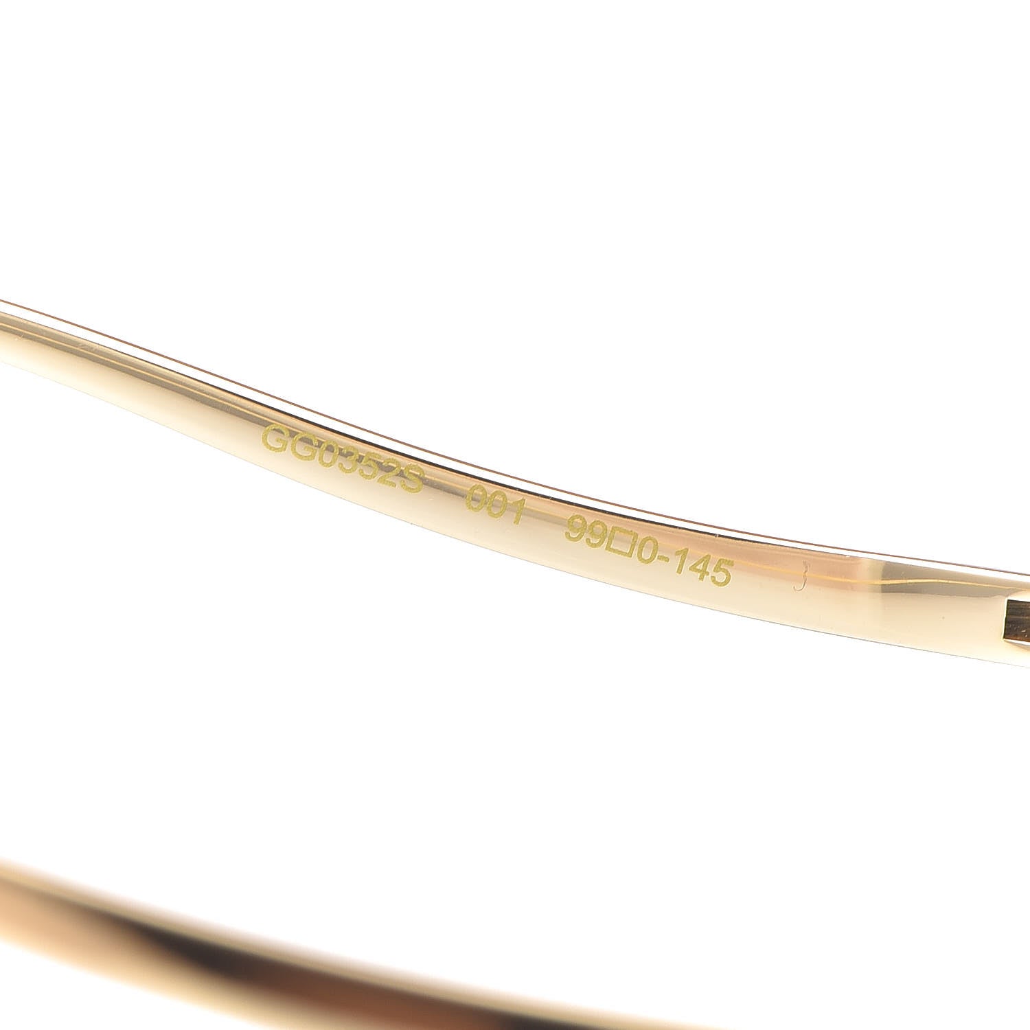 Gucci Rimless Sunglasses GG0352S Gold 5 of 7