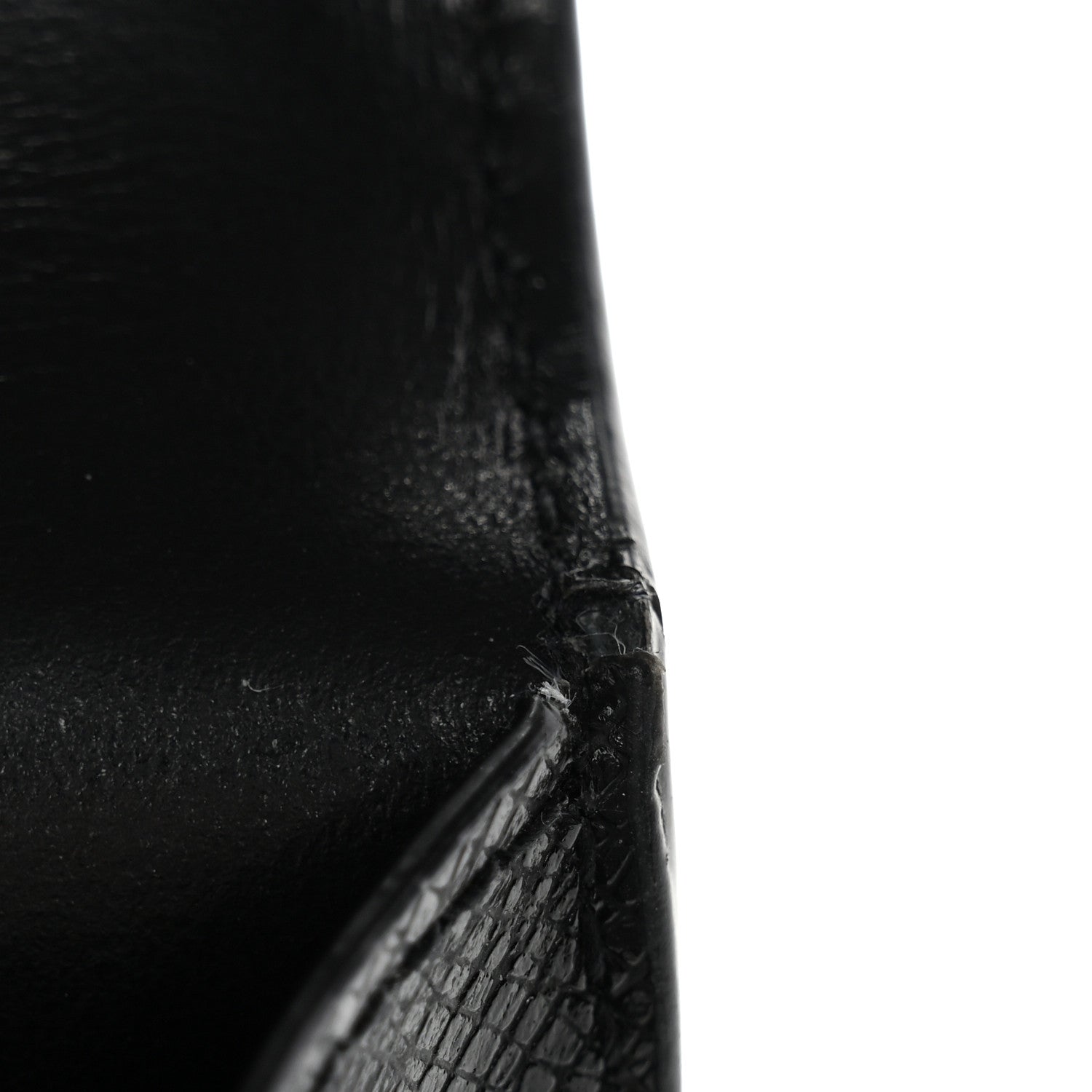 Saint Laurent Coated Bark Calfskin Sunset Chain Wallet Black 11 of 13