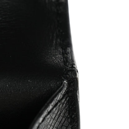 Saint Laurent Coated Bark Calfskin Sunset Chain Wallet Black 11 of 13