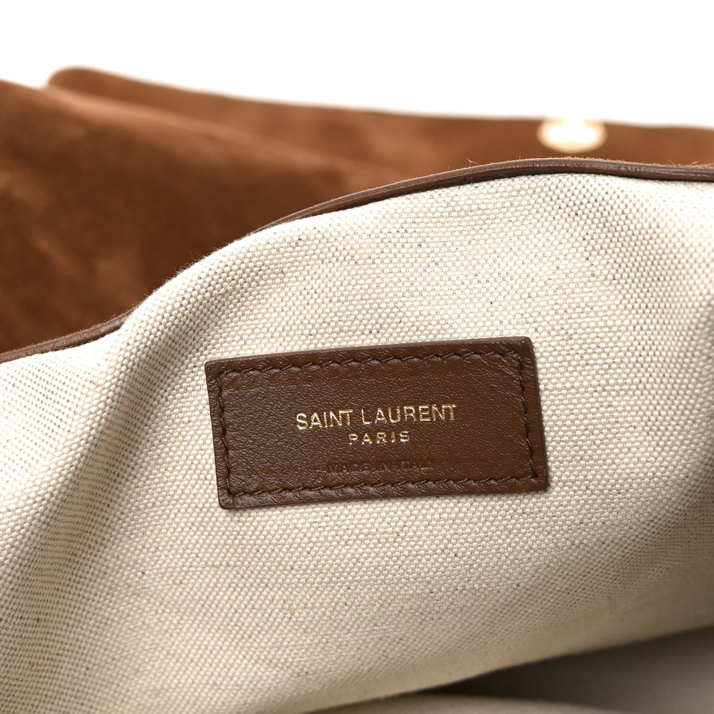 Suede Shearling Patchwork Monogram Giant Jamie Brown Beige