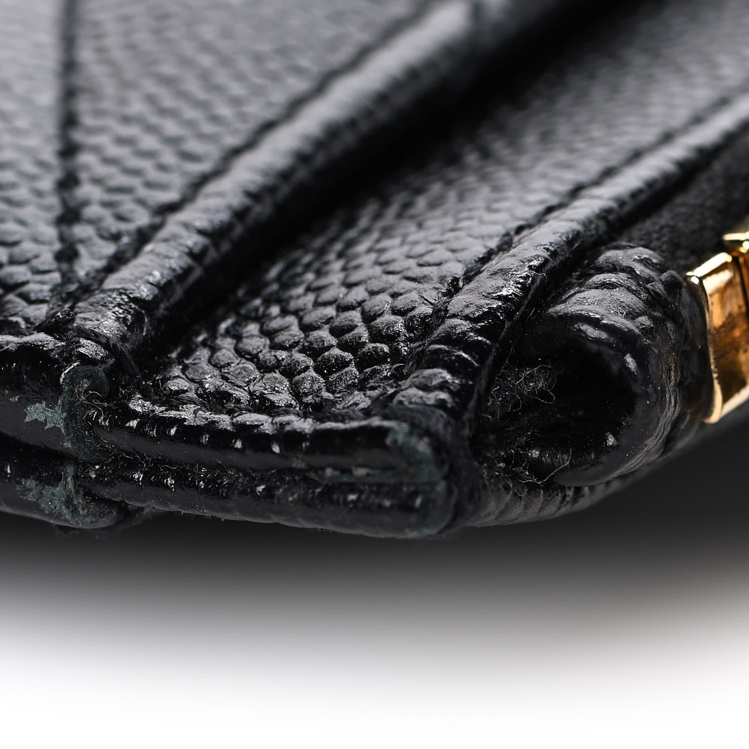 Saint Laurent Grain De Poudre Chevron Monogram Large Bill Pouch Black 11 of 17