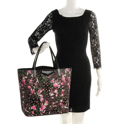 Givenchy Coated Canvas Roses Camouflage Print Medium Antigona Tote Black 2 of 11