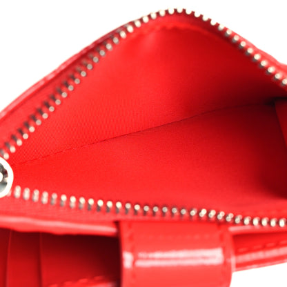 Christian Dior Patent Cannage Lady Dior Eden Wallet Red 6 of 9