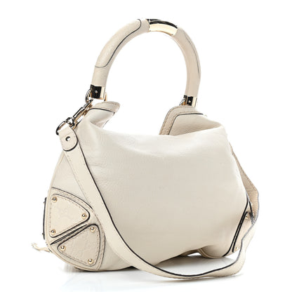 Gucci Calfskin Medium Indy Top Handle Bag Off White 2 of 9