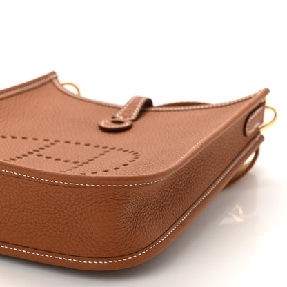 Hermes Taurillon Clemence Evelyne TPM Gold 10 of 11