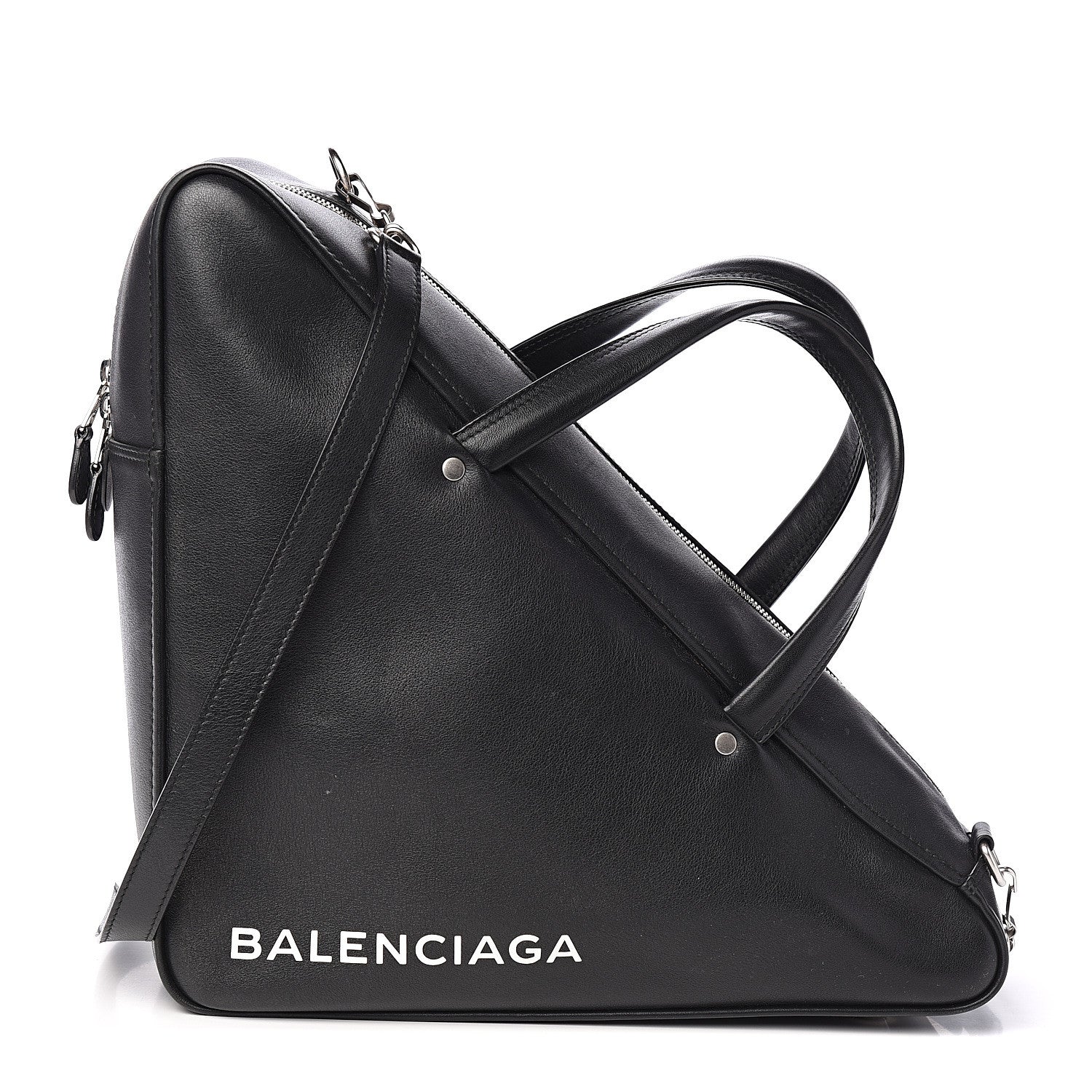 Balenciaga Calfskin M Triangle Duffle Black 1 of 10