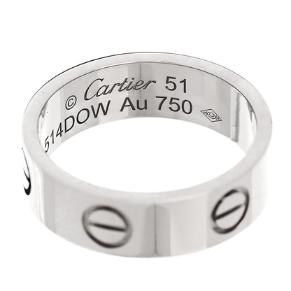 Cartier 18K White Gold 5.5mm LOVE Ring 51 5.75 4 of 4