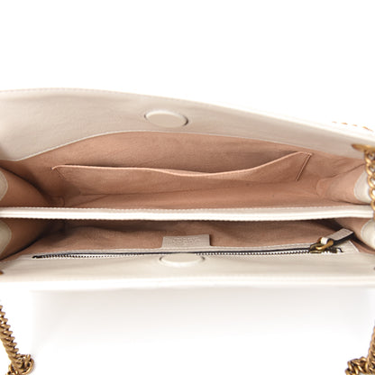Gucci Azalea Calfskin Matelasse Heart Medium GG Marmont Slim Shoulder Bag Mystic White 4 of 9
